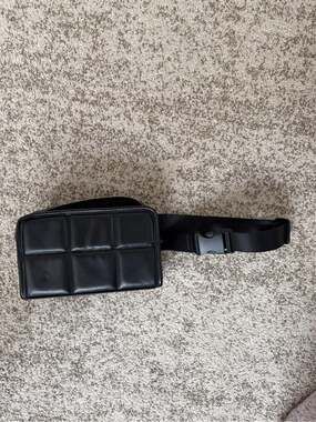 Amanda Uprichard Black Quilted Mini Belt Bag